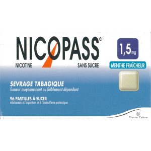 Nicopass Pastilhas 1,5 mg x 96