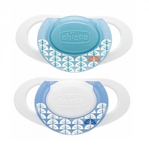 Chicco Chupeta Physio Silicone Azul 4m+ x 2