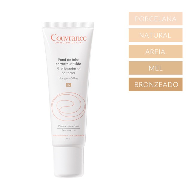 Avene Couvrance Base Fluída Natural 30 ml Avene Couvrance Base Fluída Natural 30 ml