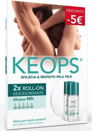Roc Keops Deo Roll On 30 ml X 2