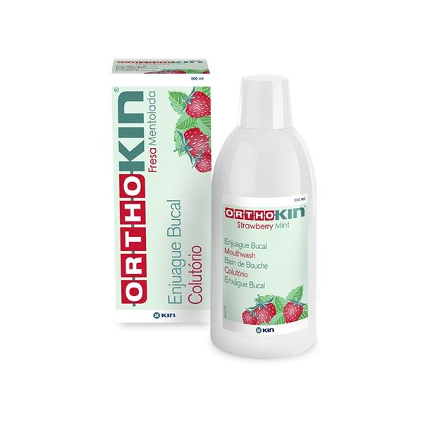 Ortho Kin Colutório Morango e Menta 500 ml Ortho Kin Colutório Morango e Menta 500 ml
