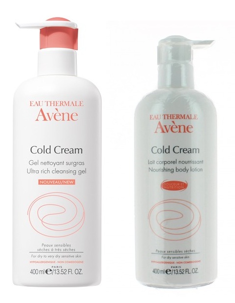 Avene Cold Cream Leite Corporal 400 ml + Gel 400 ml Avene Cold Cream Leite Corporal 400 ml + Gel 400 ml