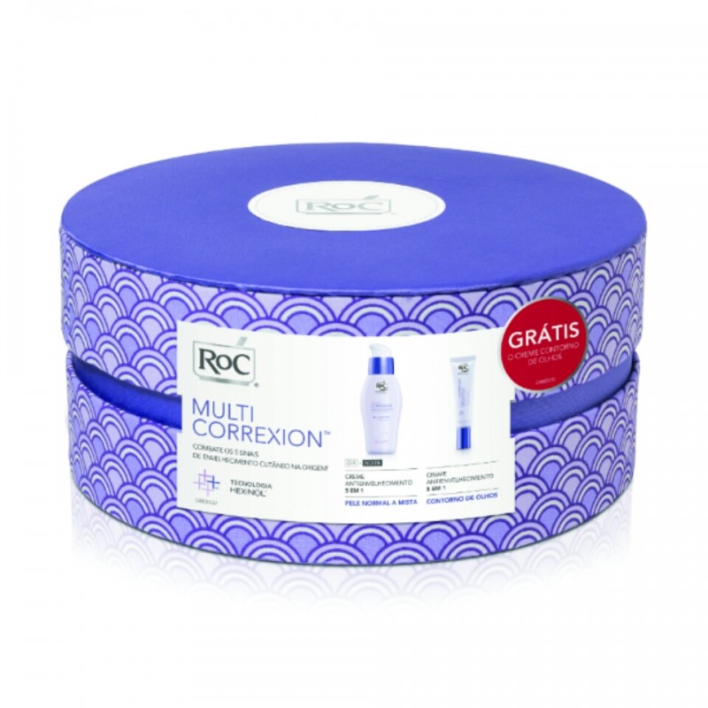 Roc Multicorrexion Coffret Creme Hidratante Anti-Envelhecimento 5 em 1 Pele Normal a Mista Dia e Noite 50 ml + Creme Anti-Envelhecimento 5 em 1 Contorno de Olhos 15 ml Roc Multicorrexion Coffret Creme Hidratante Anti-Envelhecimento 5 em 1 Pele Normal a Mista Dia e Noite 50 ml + Creme Anti-Envelhecimento 5 em 1 Contorno de Olhos 15 ml