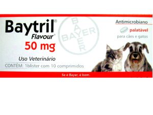 Baytril Palatável Comprimidos Cão 50 mg x 10 - 10Kg
