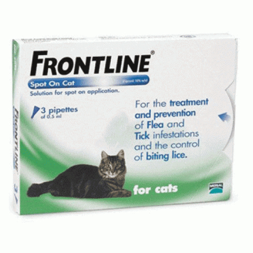 Frontline Spot On Solução Gatos 0,5 ml x3 Frontline Spot On Solução Gatos 0,5 ml x3