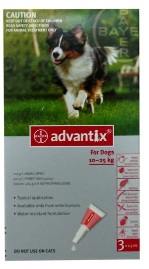 Advantix Cão Solução Unção 10-25 Kg 2,5ml x 4
