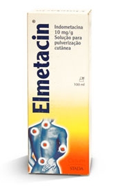 Elmetacin Solução Pulverização Cutânea 1g % p>v x 100 g